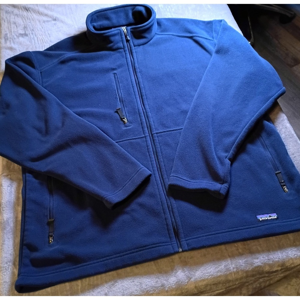 Patagonia Mens XL Synchilla Full Zip Fleece Jacket Navy Blue 11307FA11 Gorpcore